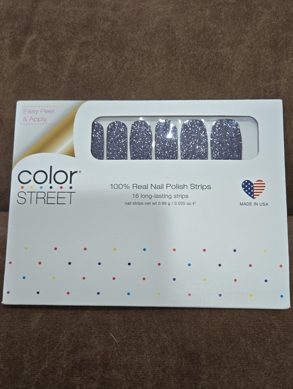 Color Street Silver Glitter Nail Polish Strips